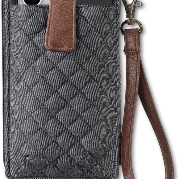 Cell Phone Wristlet Wallet for Women with Smartphone Pocket and RFID Protection - Picture 1 of 7